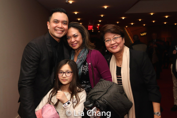 Jose Llana with his niece Veronica, his sister Patricia Llana and his mother Regina T Photo