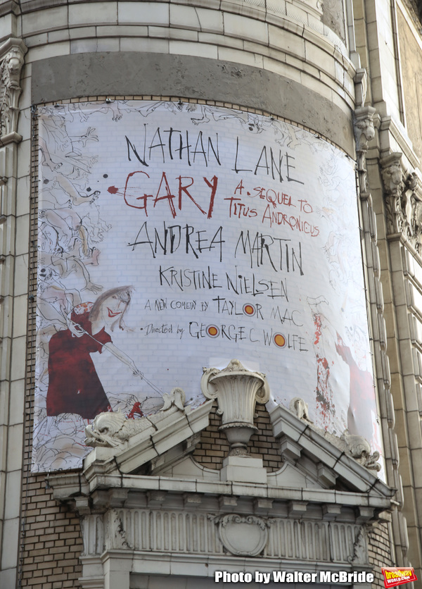 Theatre Marquee unveiling for the Taylor Mac Comedy "Gary: A Sequel to Titus Andronic Photo