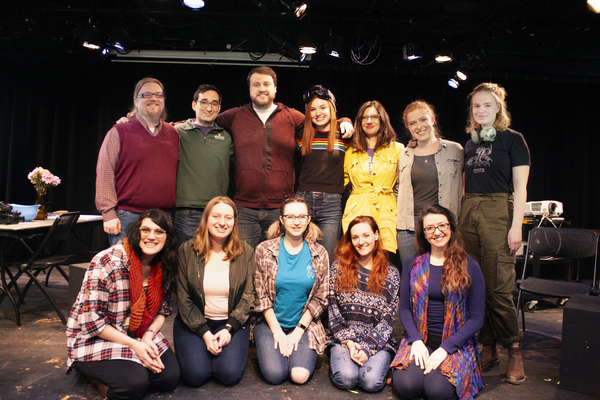 Pulp VÃ©rtÃ© cast with playwright Crystal Skillman, dramaturg Dan Smith, director Photo