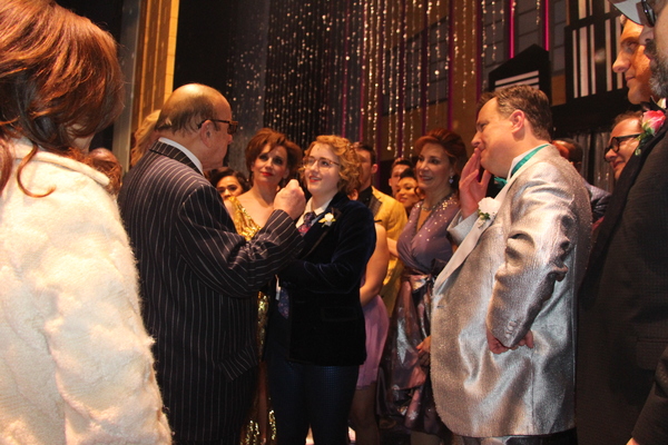 Photo Flash: Clive Davis Poses Backstage with the Cast of THE PROM! Image