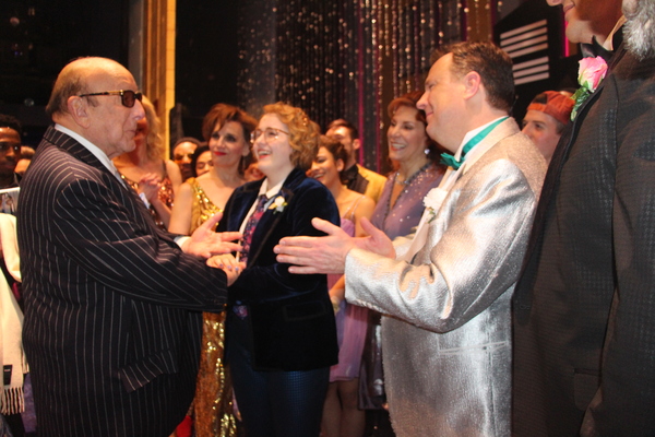 Photo Flash: Clive Davis Poses Backstage with the Cast of THE PROM! Image