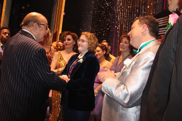 Photo Flash: Clive Davis Poses Backstage with the Cast of THE PROM! Image