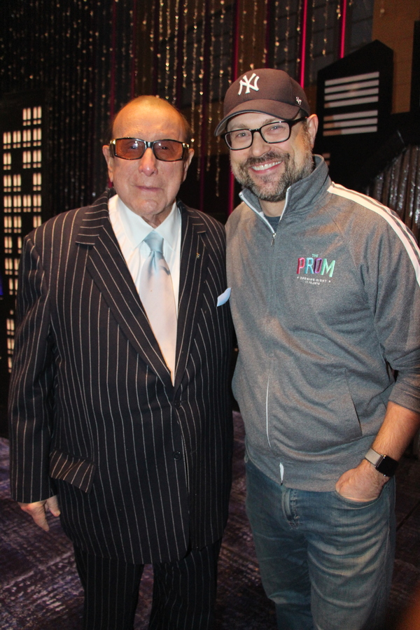 Photo Flash: Clive Davis Poses Backstage with the Cast of THE PROM! Image