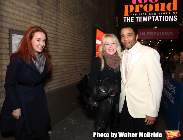 Sierra Bogess and Sherie Rene Scott with James Harkness  Photo