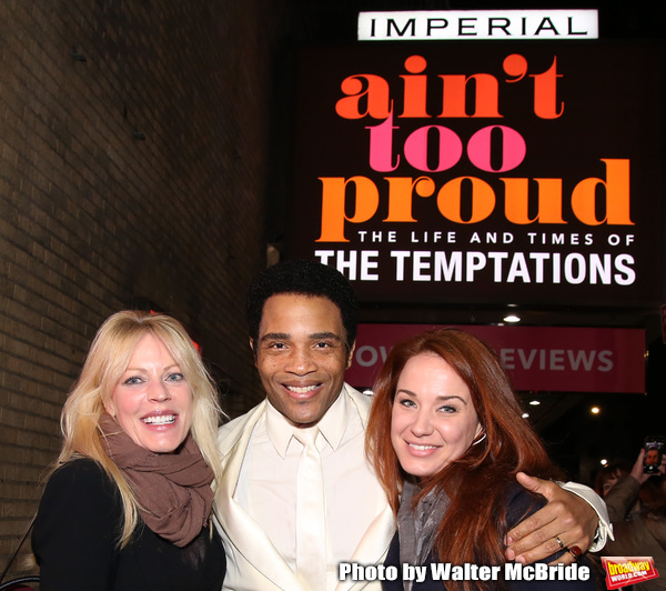 Sherie Rene Scott and Sierra Bogess with James Harkness  Photo
