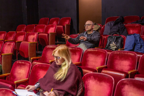 Playwright Keith Huff in rehearsal with Director Ella Jane New for the NYC Premiere S Photo