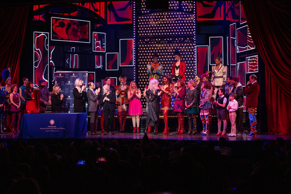 Abbe Raven, Anthea M. Hartig, Jerry Mitchell, Daryl Roth, Cydni Lauper, and the Cast  Photo