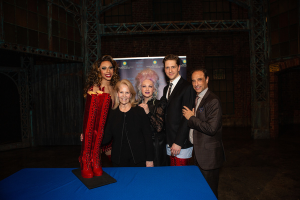 Callum Francis, Daryl Roth, Cyndi Lauper, Andy Kelso, and Jerry Mitchell   Photo