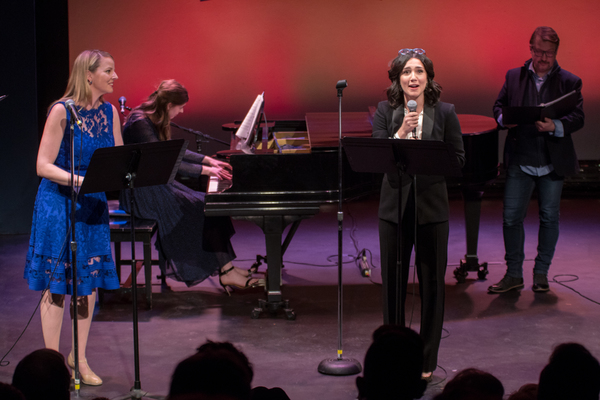 Jessica Taylor Wright, Madelyn Myers (piano), Samantha Massell, Mark Montague (rear) Photo