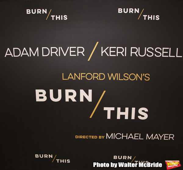 Adam Driver, Keri Russell, David Furr and Brandon Uranowitz attend the ''Burn This''  Photo