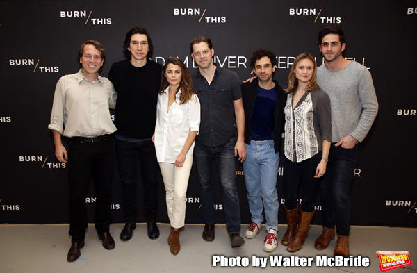 Jeremy Webb, Adam Driver, Keri Russell, David Furr, Brandon Uranowitz, Rebecca Brooks Photo