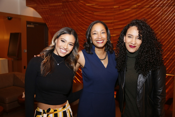 From left, celebrity judge Kara Royster, Leslie K. Johnson, Center Theatre Group, Dir Photo