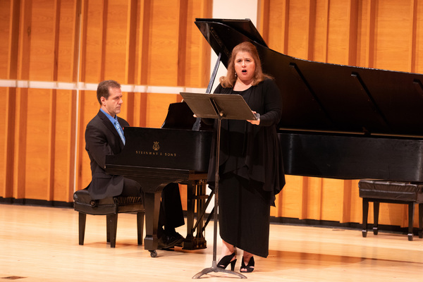 Soprano Allison Charney and pianist Craig Ketter performing Verdi's "Tu che le vanita Photo