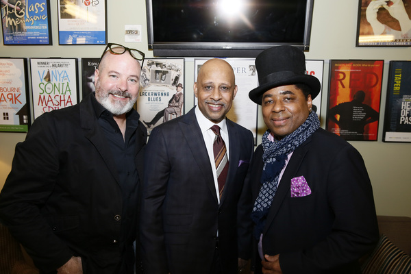 From left, scenic designer Michael Carnahan, creator/performer Ruben Santiago-Hudson  Photo