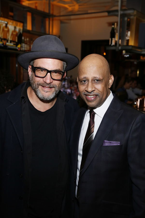 From left, filmmaker Adam Davidson and creator/performer Ruben Santiago-Hudson Photo