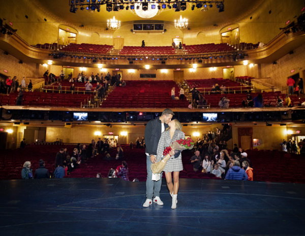'Bachelor' Couple Colton Underwood And Cassie Randolph Brave The Cold At FROZEN! Image