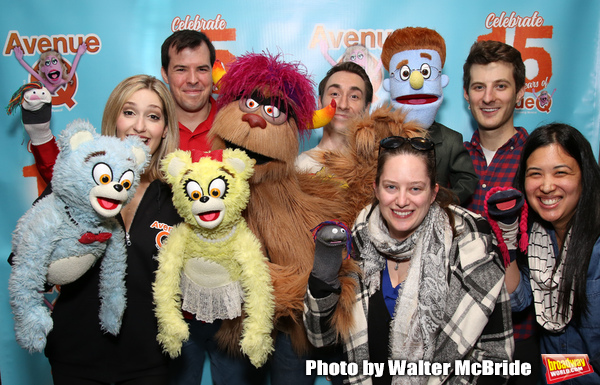 Jamie Glickman, Jason Jacoby and Matt Dengler with Avenue Q & Puppetry Fans  Photo