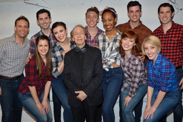 Scott Siegel with the Broadway By Te Year Dancers that includes-Aaon Burr, Brad Freet Photo