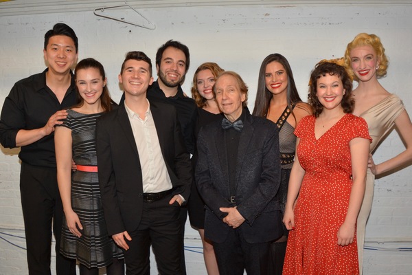 Scott Siegel with the Broadway By The Year Chorus that includes- Stephanie Bacastow,  Photo