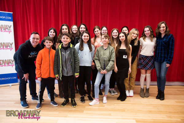  Laura Osnes with Broadway Workshop students Photo