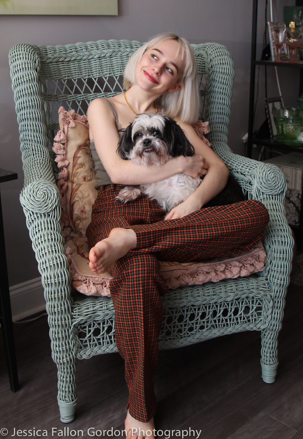 Tails of Broadway: Sophia Anne Caruso Cuddles Up with Pucci! Image