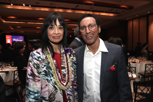 Margaret Fung, AALDEF executive director with Aasif Mandvi  Photo