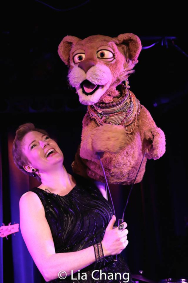 Jennifer Barnhart and Cleo the Lion Photo
