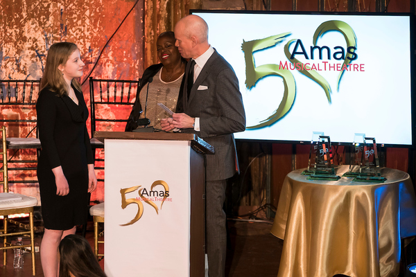 Amas Scholarship Winner Emily Lang, Lillias White, James White
 Photo