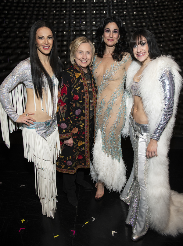 Hillary Clinton with Teal Wicks, Stephanie J. Block and Micaela Diamond Photo