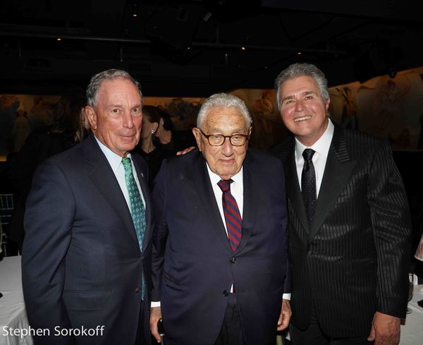 Michael Bloomberg, Henry Kissinger, Steve Tyrell Photo