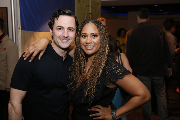 From left, cast member Max von Essen and actor Tracie Thoms after the opening night p Photo
