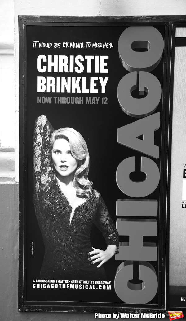 Marquee Billboard for Christie Brinkley kicking off her third run as Ã¬Roxie HartÃ Photo