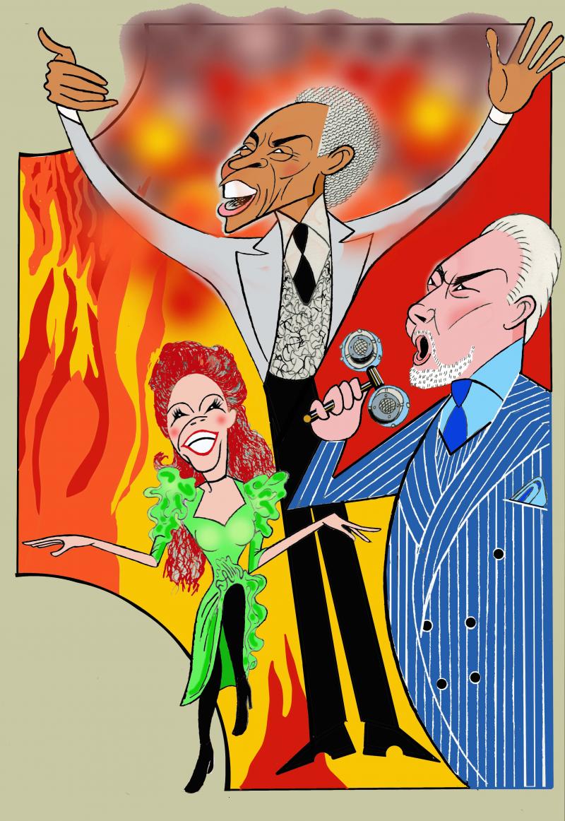 BWW Exclusive: Ken Fallin Draws the Stage - HADESTOWN Image