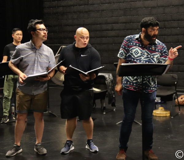 Photo Flash: David Henry Hwang Visits Jason Ma's GOLD MOUNTAIN In Rehearsal Image