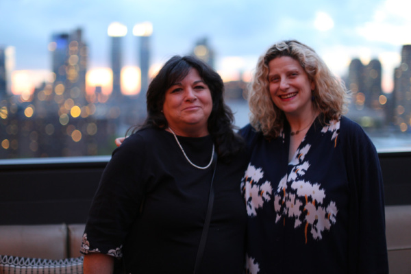 LPTW Co-VP of Programming Joan Kane and Co-President Catherine Porter enjoy the rooft Photo