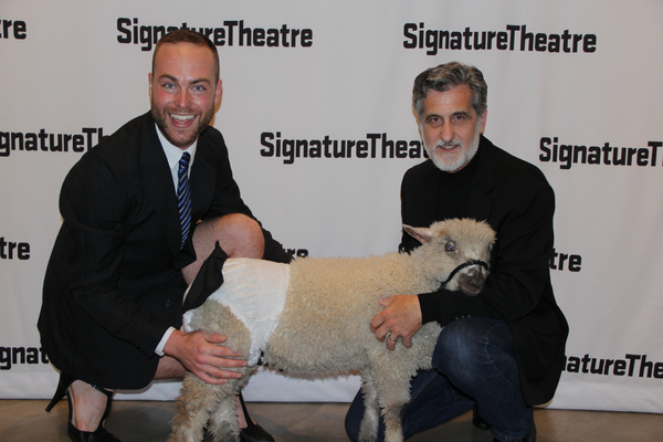 Schuyler Beeman, and Annie the lamb, and William Berloni  Photo