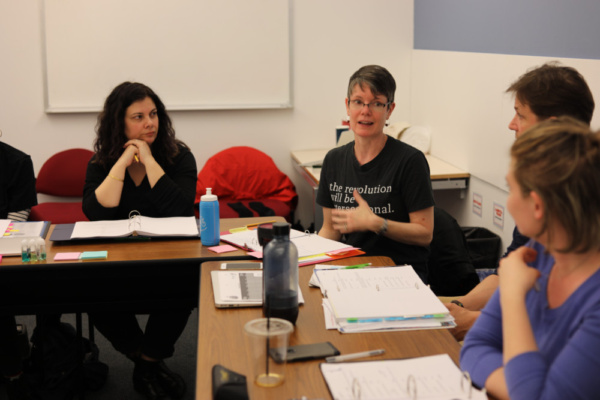 Three Musketeers: 1941 rehearsals with co-director Michole Biancosino and playwright  Photo