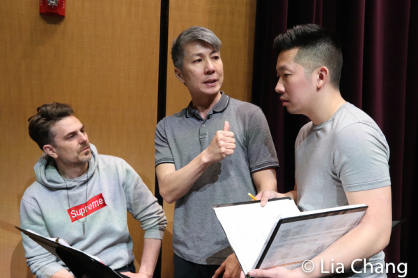 Robert Scott Smith, Jason Ma and Kiet Tai Cao in rehearsal.  Photo