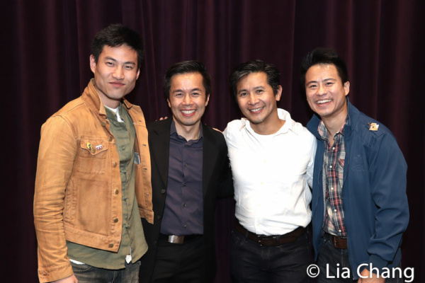 Tobias C. Wong, Steven Eng, Eric Bondoc and Whit K. Lee after the opening night perfo Photo
