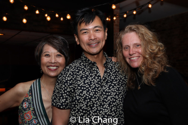 Playwright Jeanne Sakata, Joel de la Fuente and Production Stage Manager Mary K. Boto Photo