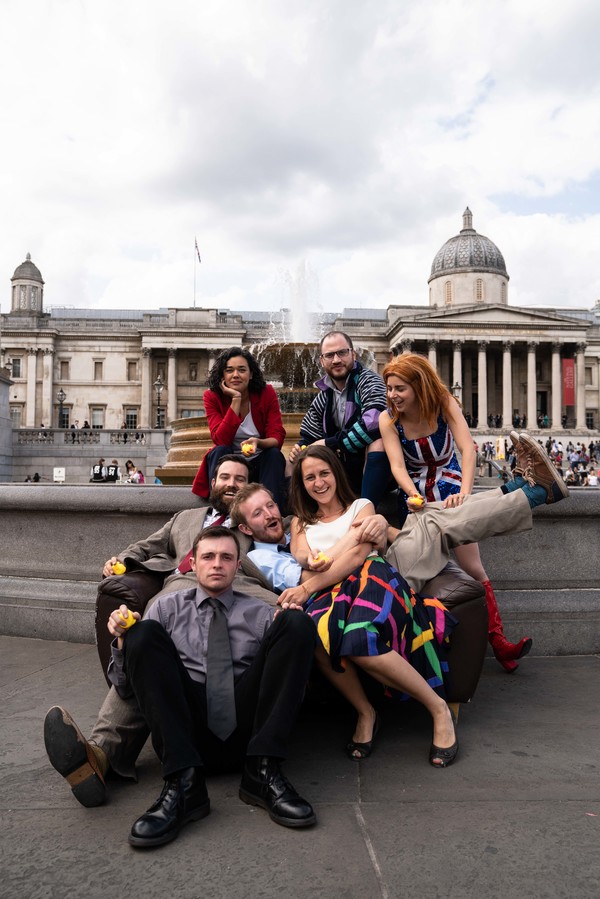 Photo Flash: Iconic FRIENDS Image Re-created to Mark West End Premiere of EDUCATION, EDUCATION, EDUCATION Image
