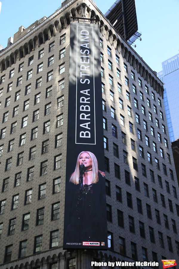 Barbra Streisand Direct From London Billboard for her August 3, 2019 Concert at Madis Photo