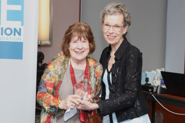 2019 Richard Seff Award winner Marylouise Burke and Judith Rice, President of Actors? Photo