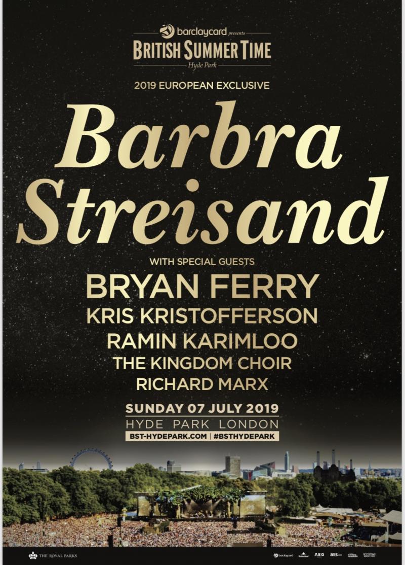 Ramin Karimloo, and More Will Join Barbra Streisand At Hyde Park 