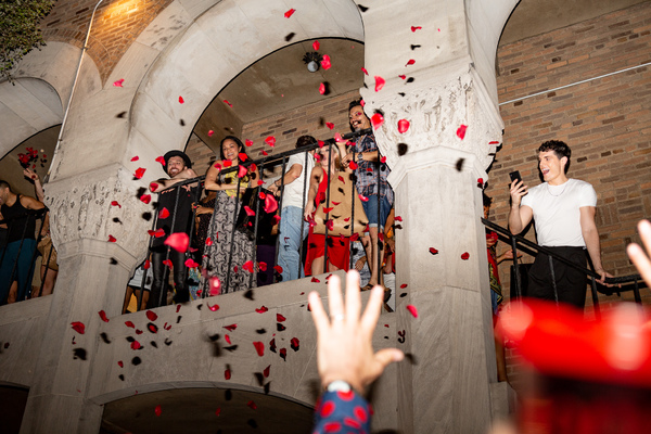 Photo Coverage: MOULIN ROUGE! Cast Celebrates First Preview on the Fire Escape at the Al Hirschfeld Theatre Image