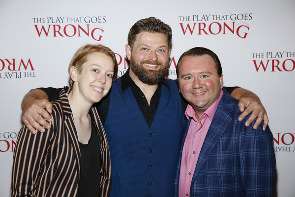 From left, company member Blair Baker and cast members Brandon J. Ellis and Scott Cot Photo