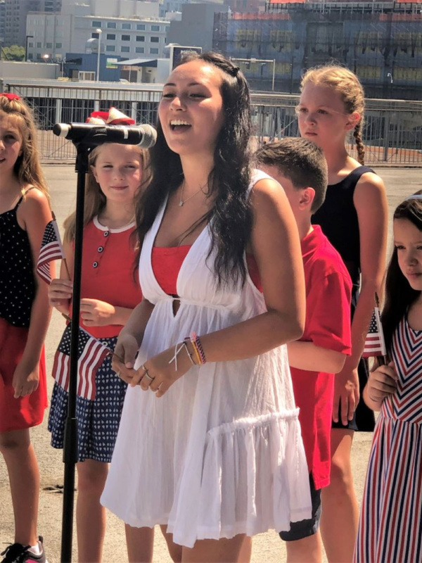 Photo Flash: Grace DeAmicis, Spotlight Kidz Celebrate Independence Day With Performance On The USS Intrepid 