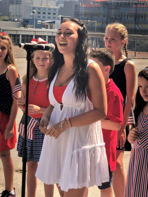 Photo Flash: Grace DeAmicis, Spotlight Kidz Celebrate Independence Day With Performance On The USS Intrepid Image