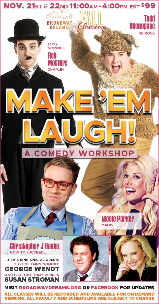 Join our All-Star Team for Make 'em Laugh: A Comedy Workshop Image