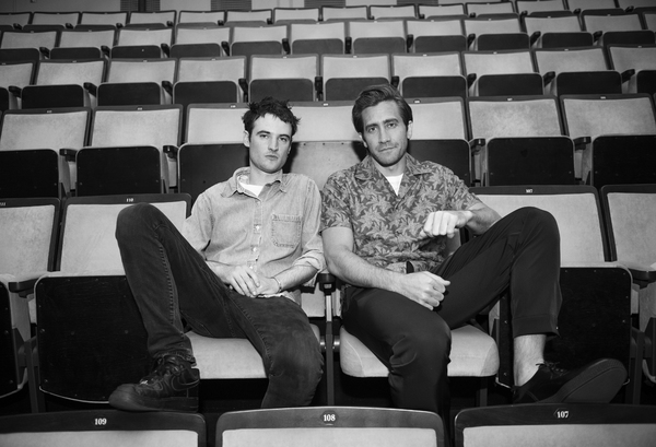 Photo Flash: Jake Gyllenhaal And Tom Sturridge Stop By To Check Out The New Marquee For SEA WALL / A LIFE Image